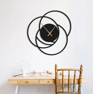 Beautiful antique style round wall <b>clock</b> displays a heavily patterned bronze finish border, available at wholesale prices. - Product Image 4