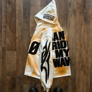 Sweat à capuche pour homme personnalisé avec appliqué brodé 2026, effet vieilli, délavé à l'acide, style vintage, 100% coton molletonné, streetwear - Product Image 3