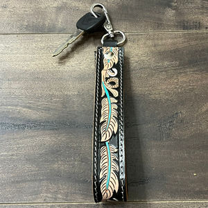 Bracelet de poignet en cuir véritable durable et fait main, personnalisé, pour femme, avec clip métallique, porte-clés, vente en gros - Product Image 4