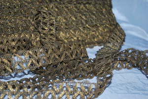 Latest Classic 2m <b>Antique</b> Gold Braid Medieval Monastery Heavy Metal Trim for Church Garments <b>Dolls</b> Vintage Rare Decoration - Product Image 4