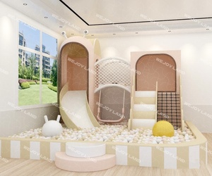 Wejoy Commercial Cute Soft Play House Juego <span class=keywords><strong>de</strong></span> juegos para niños Equipo <span class=keywords><strong>de</strong></span> juegos para interiores <span class=keywords><strong>con</strong></span> tobogán y pozo <span class=keywords><strong>de</strong></span> <span class=keywords><strong>bolas</strong></span> para restaurante - Product Image 2