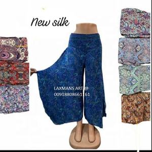 Collection d'été de pyjamas Plazzo en soie et coton imprimés pour femmes et pantalons Plazzo en rayonne d'Inde - Product Image 1