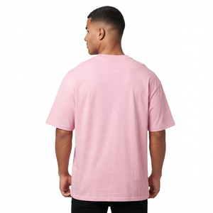 T-shirts en coton pour hommes, surdimensionnés, à épaules tombantes, de haute qualité, avec strass, vente en gros personnalisée - Product Image 2