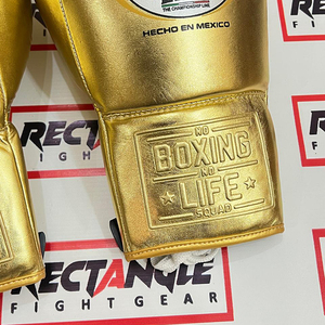 Guantes de Boxeo Dorados de la Mejor Calidad, Sin Boxeo No Hay Vida, con Logotipo Personalizado, Guantes de Entrenamiento de Boxeo, Guantes de Boxeo con Cordones para Combate - Product Image 3