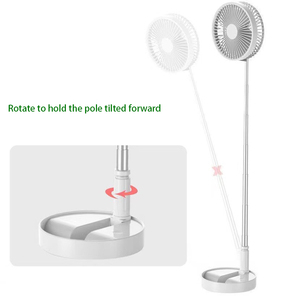 Summer Camping Fan Phone Holder USB 7200mAh Battery 14 Hours <strong>Foldable</strong> Portable Cooling Folding Fan Rechargeable Power Bank - Product Image 5