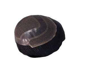 Taz Hair <b>Mens</b> Toupee 100% Human Hair <b>Wig</b> Raw Density 60%-150% Remy Indian Hair Pcs Waterproof Soft Deep Wave - Product Image 6