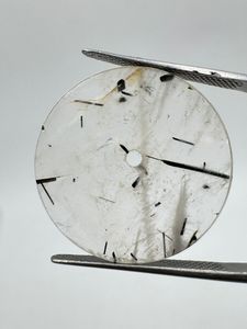 Natural Black rutile Watch Dial Flat Back Size 31.50mm Thickness 0.9mm One Sided Polished Watch <b>Face</b> - Product Image 3