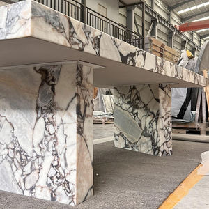 Luxury Elephant <b>White</b> Marble Coffee <b>Table</b> with Honed Finish Modern Decorative Natural Stone Furniture for Hotel Kitchen - Product Image 2