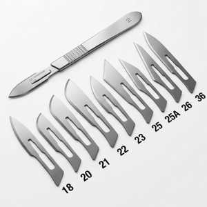Manche de scalpel chirurgical manuel ergonomique en acier inoxydable avec lames interchangeables - Product Image 3