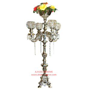 Attractive Candelabra Centerpieces Handmade New Design Table & Floor Decorative Metal & Crystal Tealight <b>Candle</b> Holder for Sale - Product Image 4