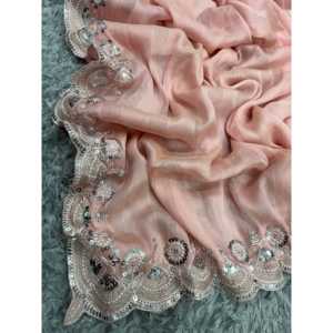 Robe de soirée design Saree de fête élégant avec séquence et broderie - Product Image 3