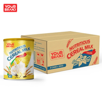 Boîte de conserve de 360g, saveur vanille, céréales nutritives, lait, boisson instantanée à l'avoine, vente en gros d'usine, OEM, ODM