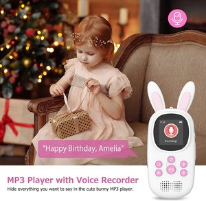 Reproductor MP3 Infantil con Forma de Conejo, Pantalla TFT a Color de 5.3 Pulgadas, Lector de Libros Electrónicos, Portátil, Regalo <span class=keywords><strong>para</strong></span> Niños, con Micro SD Integrado - Product Image 3