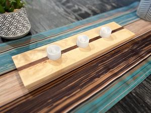 Wooden <b>Tea</b> <b>Light</b> Candle Holder - Handcrafted Maple & Walnut - Home Decor - Product Image 3
