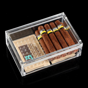 Premium Acrylic Cigar <b>Case</b> Transparent Design Elegantly Storing and Showcasing Your Cigar Collection While Maintaining Freshness - Product Image 1