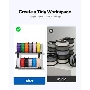 Wall Mount 2-Tier Filament <b>Spool</b> <b>Holder</b> Rack 3D Printer Accessory for Efficient Storage - Product Image 3