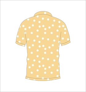 Mens Light Yellow White Polka Dot Polo Shirt Custom Sublimation Short Sleeve Summer Casual Breathable Lightweight Golf Shirt - Product Image 5