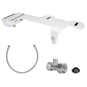 Accessorio Bidet con Doppio Ugello per Acqua Fresca, Non Elettrico, con Controllo del Flusso d'Acqua per Sedile WC - Product Image 1