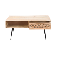 Table basse Vandana Elara Falcon en bois de manguier