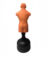 Dummy de boxe en PU noir et rouge, rempli de sable, cible d'entraînement pour arts martiaux pour adultes