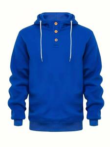 Sweat à capuche boutonné pour homme, vêtements décontractés doux, fabriqué aux États-Unis - Product Image 2