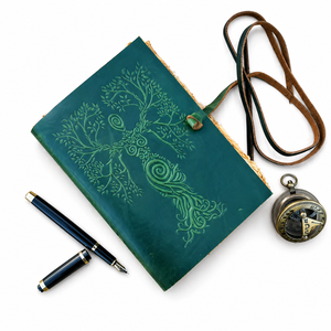 NEW ERA Mother Earth Vintage Deckle Edge Sewing Binding Leather Paper Soft Cover Unlined Promotional Writing Diary Sketchbook - Product Image 1