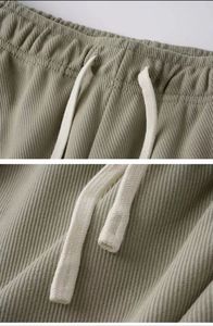 Pantalon de survêtement unisexe 350G coupe droite ample en sergé, taille haute élastique, prix usine Chine Bangladesh - Product Image 5