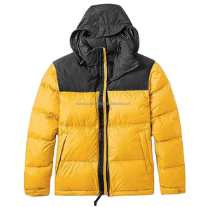 Chaqueta profesional de plumón para hombre, color naranja brillante, alta calidad, a la moda, personalizada, superventas, venta al por mayor - Product Image 2