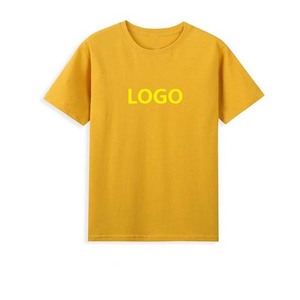 Camiseta Unisex Amarilla de Algodón, Cuello Redondo, Manga Corta, Logotipo Estampado, Tejido Jersey Informal, Transpirable, para Todas las Temporadas, Corte Regular - Product Image 1