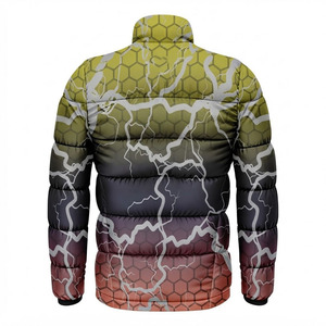 Chaqueta Acolchada de Invierno para Hombre con Logotipo Personalizado, Diseño 3D con Gráficos de Rayos, Talla Grande - Product Image 2