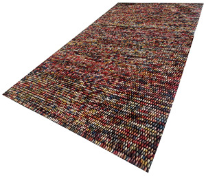 Alfombra Moderna Nórdica Multicolor de Lana, Hecha a Mano, con Bucle, AISHA FABS PEARLS, Antideslizante, Extra Gruesa, Estilo Indio, para Decoración del Hogar - Product Image 4