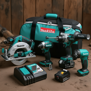 Cordless Power <b>Tool</b> Combo <b>Kit</b> 18V 5.0Ah Lithium Ion Brushless 4-Piece Heavy Duty <b>Tool</b> Set - Product Image 3