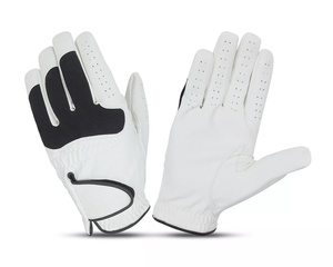 Gant de golf en cuir véritable blanc, main gauche, antidérapant, fermeture auto-agrippante, unisexe, sport - Product Image 3