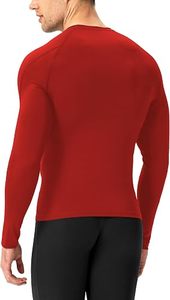 Men's Premium Compression Long Sleeve Performance Shirt Eco-Friendly Slim Fit Spandex/Polyester Quick Dry Base <b>Layer</b> <b>Top</b> for - Product Image 3