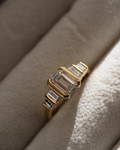 IGI/GIA Lab Grown Vintage 14K oro blanco boda/anillo de compromiso Unisex corte diamante para fiesta de aniversario regalo pera corte diamante - Product Image 2