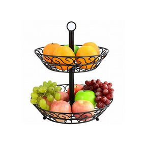 High Quality Eco-Friendly Metal Wire <b>Fruit</b> <b>Storage</b> Basket Circle Design Home Kitchen Accessory for Clothes Food Wholesale - Product Image 1