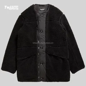 OEM fabricante de ropa al por mayor ropa de invierno al aire libre mujer logotipo personalizado Sherpa Jacquard trampa estrella chaqueta polar - Product Image 1