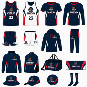 Custom Design Sublimation Basketball Jerseys & Uniforms Series <b>Set</b>-100% Polyester Windproof & Breathable Sleeveless - Product Image 1