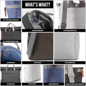 Mochila Convertible, Plegable, con Parte Superior Enrollable, Ligera, Informal, para la Escuela, Apta para Portátiles de 15.6 Pulgadas - Product Image 6