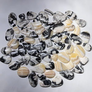 Agate Jaune Dentelle de Qualité Supérieure Grade AAA, Cabochon Naturel Vert Martelé, Pierre Libre pour la Fabrication de Bijoux, Artisans et Créateurs MH GEMS - Product Image 2