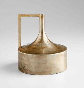 Jarrón de metal inspirado en flores para la decoración del hogar contemporáneo con concepto artístico y estructura elegante - Product Image 3