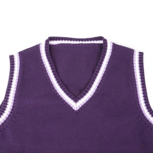 Pull-over décontracté pour l'école, 100% coton, de haute qualité, gilet à col en V pour garçons, hommes - Product Image 3