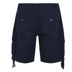Shorts cargo pour homme, taille mi-haute, fermeture boutonnée, couleur unie, coton Oxford, décontractés, style Bermuda, avec poches - Product Image 4