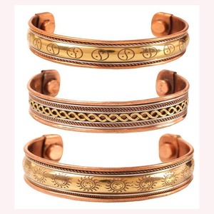 Pulsera de Cobre Puro Hecha a Mano, Brazalete Abierto, Joyería al por Mayor - Product Image 4