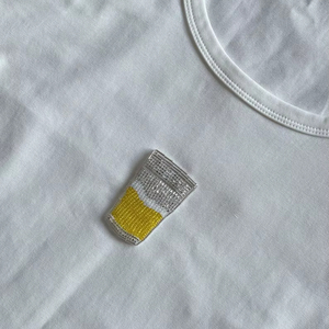 Camiseta Blanca de Algodón con Bordado Floral Tropical Minimalista, Top de Moda con Lentejuelas y Cuentas, Estilo Resort, para Mujer - Product Image 6