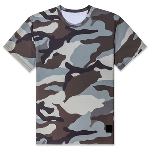 Camiseta de Manga Corta con Estampado de Camuflaje para Hombre, Corte Holgado, Cuello Redondo, Ropa Casual, Tejido Transpirable y Cómodo - Product Image 1