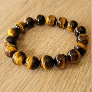 Natural Tiger Eye <b>Bracelet</b> Brown Tiger Eye <b>Beaded</b> <b>Bracelet</b> For Healing Reiki Energy Jewelry Wholesale 8mm - Product Image 3