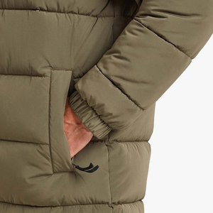Men's Long Down Jacket Parka Hooded Waterproof Breathable Polyester-Filled Long Sleeve Warm Windproof Pocket Crack Long Rope - Product Image 6