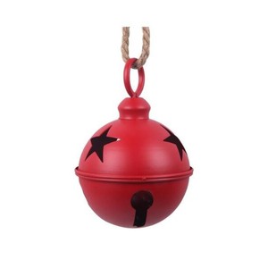 Campana Metálica Roja, Adorno Navideño Elegante, Decoración Colgante para Árbol de Navidad, Decoración para el Hogar, Navidad, Año Nuevo - Product Image 1