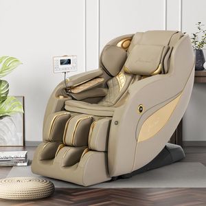 Silla de Masaje Eléctrica de Lujo 4D Zero Gravity con Función Musical, Voz AI y Shiatsu de Cuerpo Completo, en Cuero PU, Gran Venta - Product Image 1